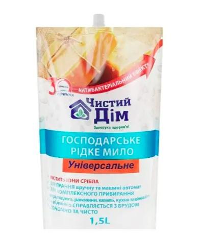 Чистий Дім р/мило господарське дой-пак 1,5л